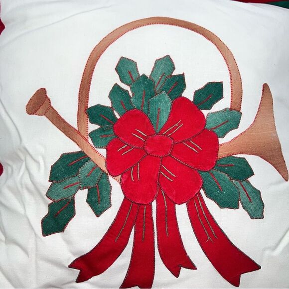 5 Keeco 100% Cotton Christmas Pillows in Red/White/Green w/Coordinated Patterns - Picture 8 of 13